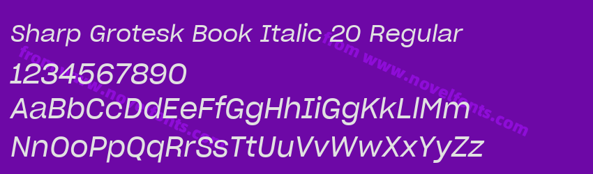 Sharp Grotesk Book Italic 20 RegularPreview Sharp Grotesk Book Italic 20 RegularPreview