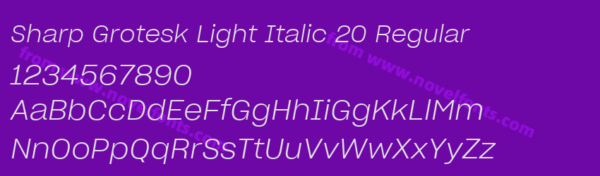 Sharp Grotesk Light Italic 20 RegularPreview Sharp Grotesk Light Italic 20 RegularPreview