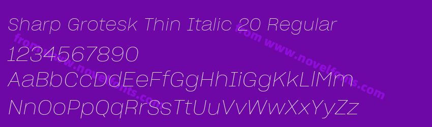Sharp Grotesk Thin Italic 20 RegularPreview Sharp Grotesk Thin Italic 20 RegularPreview