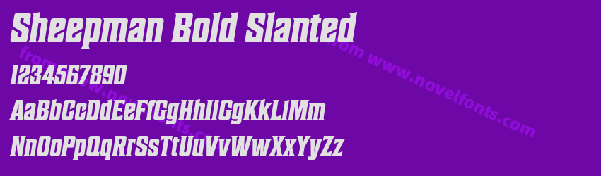 Sheepman Bold SlantedPreview Sheepman Bold SlantedPreview