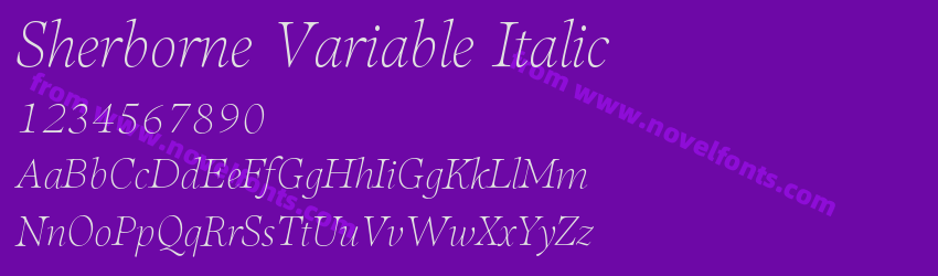 Sherborne Variable ItalicPreview Sherborne Variable ItalicPreview