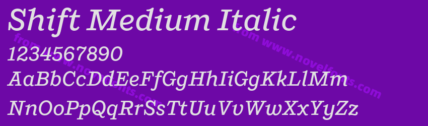 Shift Medium ItalicPreview