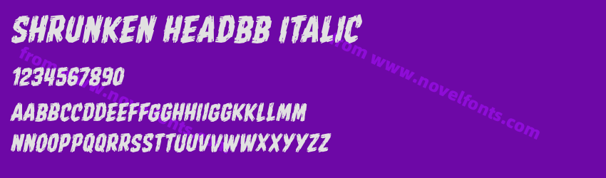 Shrunken HeadBB ItalicPreview Shrunken HeadBB ItalicPreview
