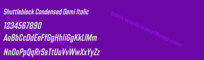 Shuttleblock Condensed Demi ItalicPreview Shuttleblock Condensed Demi ItalicPreview