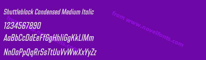 Shuttleblock Condensed Medium ItalicPreview Shuttleblock Condensed Medium ItalicPreview