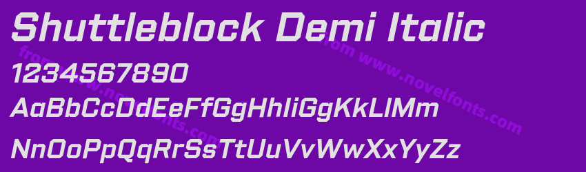 Shuttleblock Demi ItalicPreview Shuttleblock Demi ItalicPreview