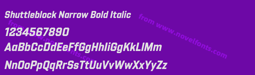 Shuttleblock Narrow Bold ItalicPreview Shuttleblock Narrow Bold ItalicPreview