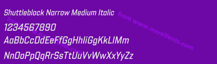 Shuttleblock Narrow Medium ItalicPreview Shuttleblock Narrow Medium ItalicPreview