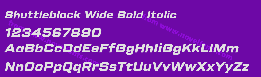 Shuttleblock Wide Bold ItalicPreview Shuttleblock Wide Bold ItalicPreview