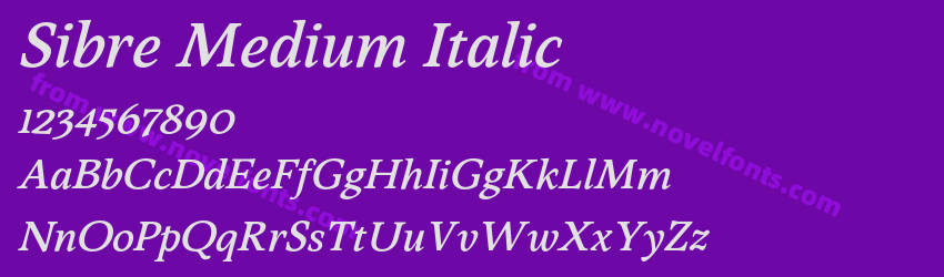 Sibre Medium ItalicPreview Sibre Medium ItalicPreview