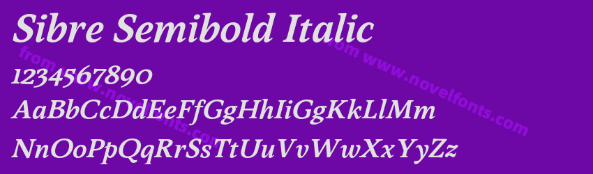 Sibre Semibold ItalicPreview Sibre Semibold ItalicPreview