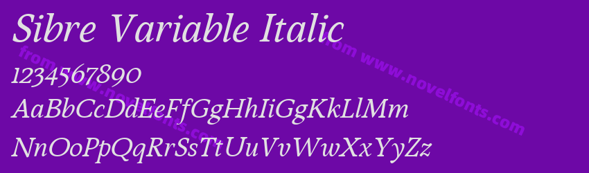 Sibre Variable ItalicPreview Sibre Variable ItalicPreview