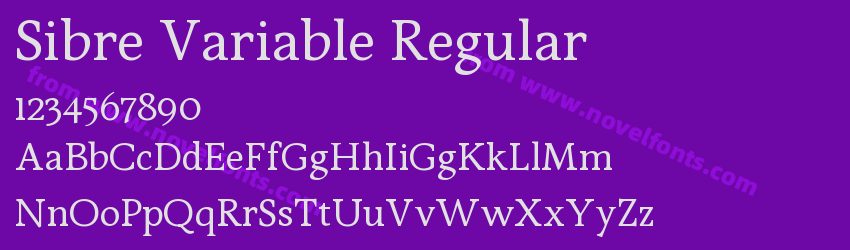Sibre Variable RegularPreview Sibre Variable RegularPreview