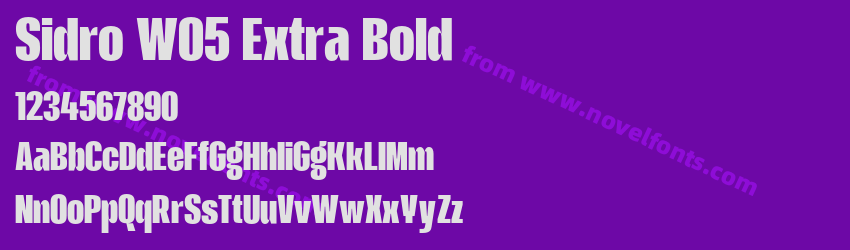 Sidro W05 Extra BoldPreview Sidro W05 Extra BoldPreview