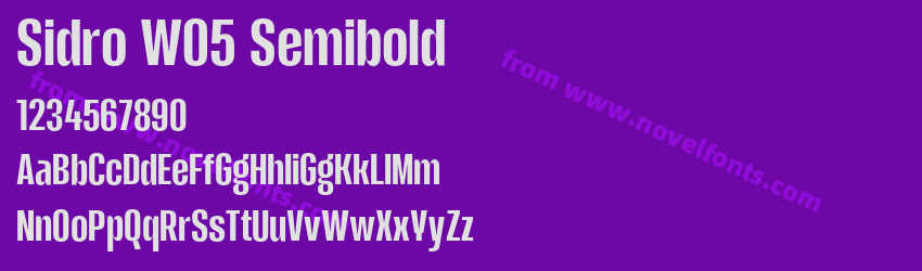 Sidro W05 SemiboldPreview Sidro W05 SemiboldPreview