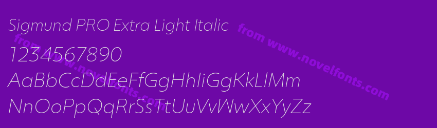 Sigmund PRO Extra Light ItalicPreview Sigmund PRO Extra Light ItalicPreview