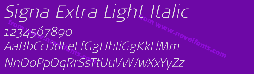 Signa Extra Light ItalicPreview Signa Extra Light ItalicPreview
