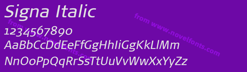 Signa ItalicPreview Signa ItalicPreview