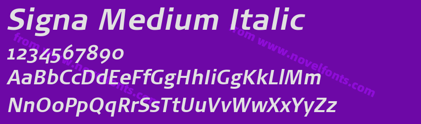 Signa Medium ItalicPreview Signa Medium ItalicPreview