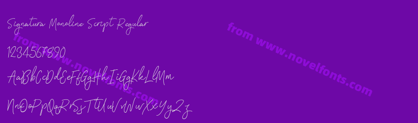 Signatura Monoline Script RegularPreview Signatura Monoline Script RegularPreview
