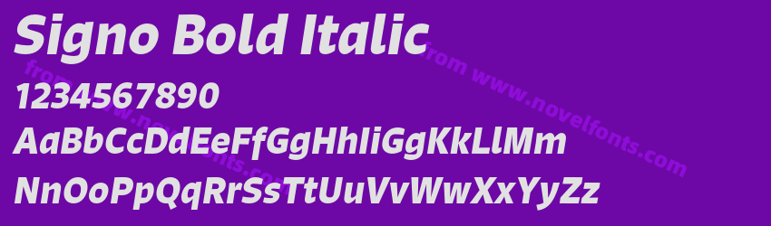 Signo Bold ItalicPreview Signo Bold ItalicPreview