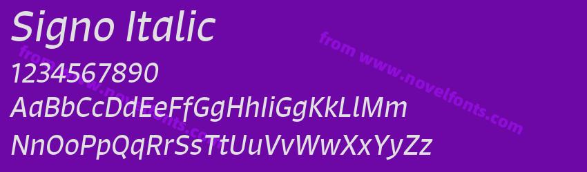 Signo ItalicPreview Signo ItalicPreview