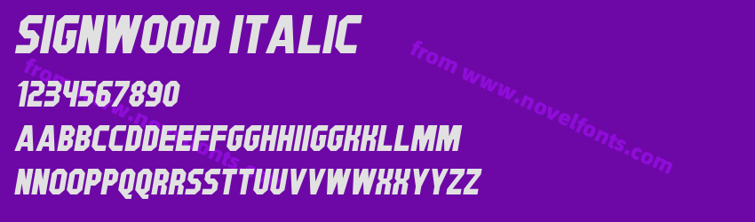 Signwood ItalicPreview Signwood ItalicPreview