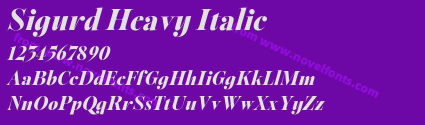 Sigurd Heavy ItalicPreview Sigurd Heavy ItalicPreview
