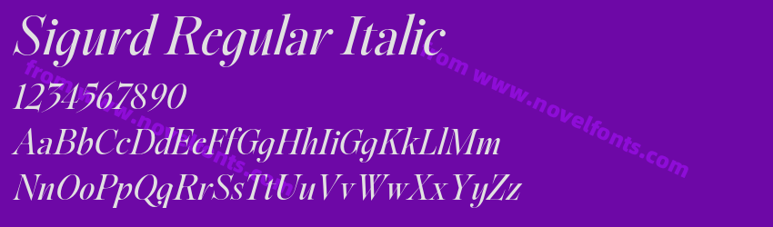 Sigurd Regular ItalicPreview Sigurd Regular ItalicPreview