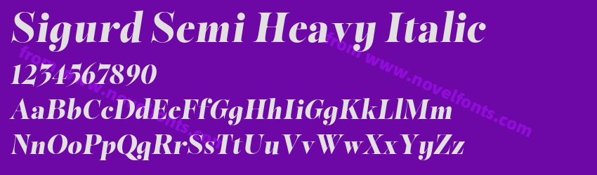 Sigurd Semi Heavy ItalicPreview Sigurd Semi Heavy ItalicPreview