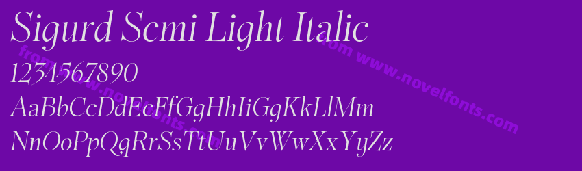 Sigurd Semi Light ItalicPreview Sigurd Semi Light ItalicPreview