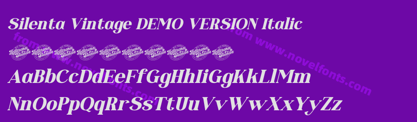Silenta Vintage DEMO VERSION ItalicPreview Silenta Vintage DEMO VERSION ItalicPreview