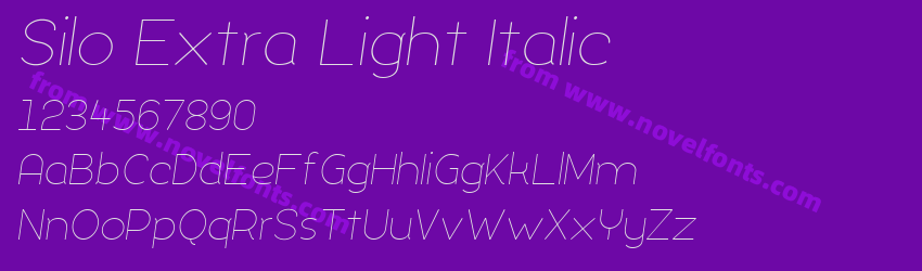 Silo Extra Light ItalicPreview Silo Extra Light ItalicPreview