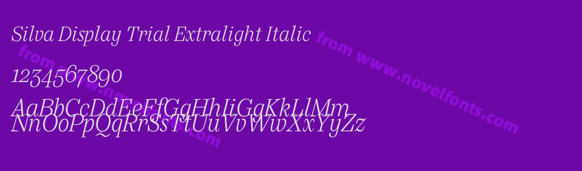 Silva Display Trial Extralight ItalicPreview Silva Display Trial Extralight ItalicPreview