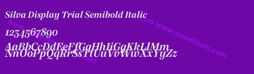Silva Display Trial Semibold ItalicPreview Silva Display Trial Semibold ItalicPreview