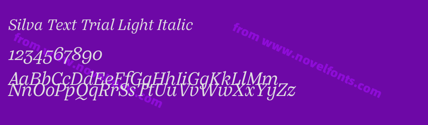 Silva Text Trial Light ItalicPreview Silva Text Trial Light ItalicPreview