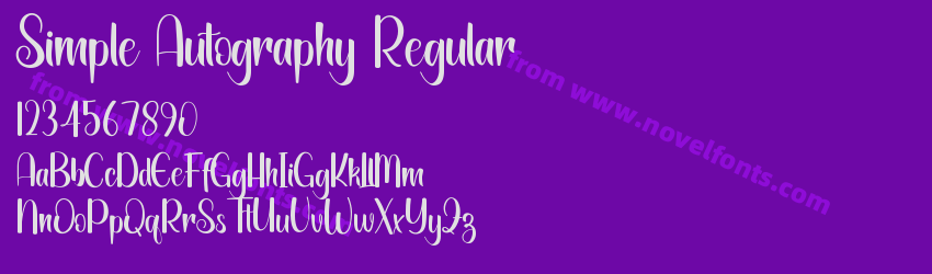 Simple Autography RegularPreview Simple Autography RegularPreview