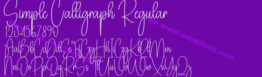 Simple Calligraph RegularPreview Simple Calligraph RegularPreview