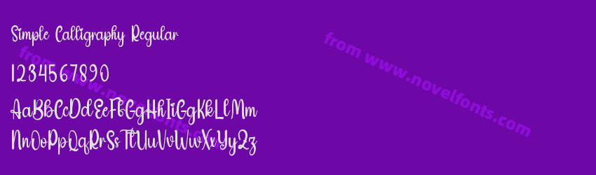 Simple Calligraphy RegularPreview Simple Calligraphy RegularPreview