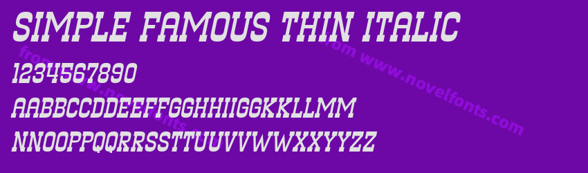 Simple Famous Thin ItalicPreview Simple Famous Thin ItalicPreview