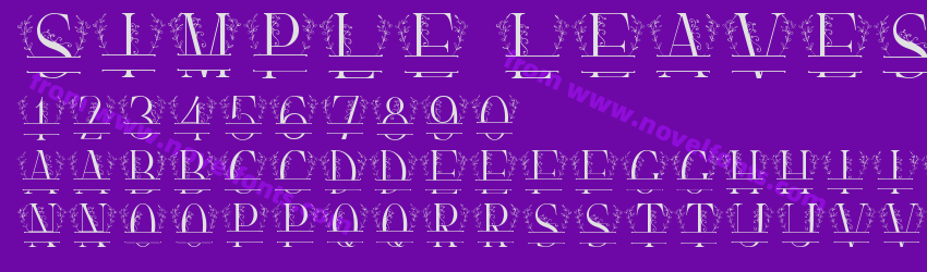 Simple Leaves MonogramPreview Simple Leaves MonogramPreview