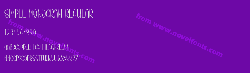 Simple Monogram RegularPreview Simple Monogram RegularPreview