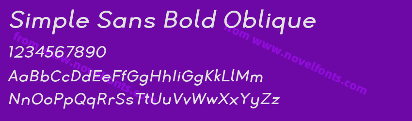 Simple Sans Bold ObliquePreview Simple Sans Bold ObliquePreview