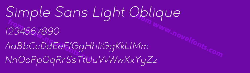 Simple Sans Light ObliquePreview Simple Sans Light ObliquePreview