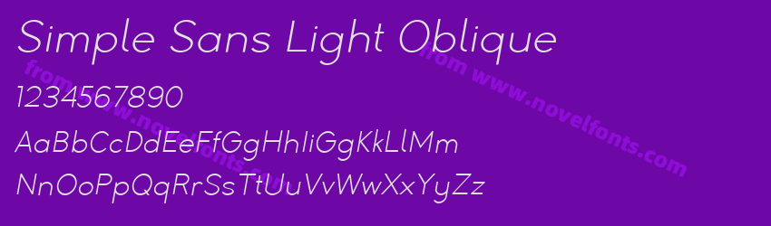 Simple Sans Light ObliquePreview Simple Sans Light ObliquePreview