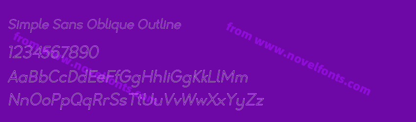 Simple Sans Oblique OutlinePreview Simple Sans Oblique OutlinePreview