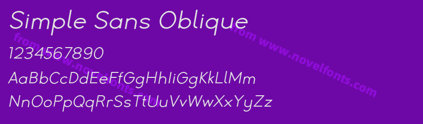 Simple Sans ObliquePreview Simple Sans ObliquePreview