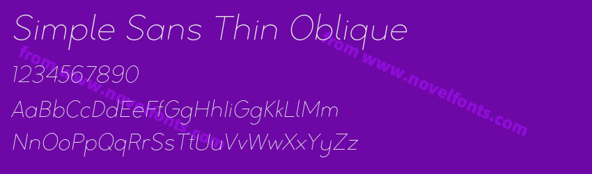 Simple Sans Thin ObliquePreview