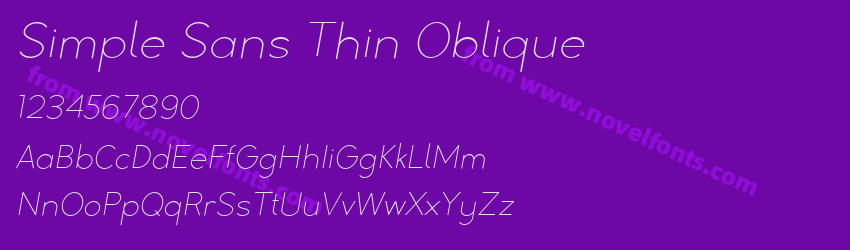 Simple Sans Thin ObliquePreview Simple Sans Thin ObliquePreview