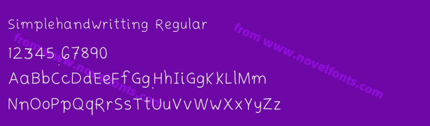 Simplehandwritting RegularPreview Simplehandwritting RegularPreview